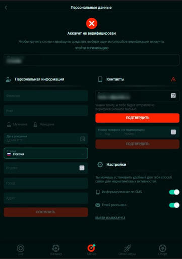 Верификация в Pinco Casino